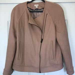JCrew size 10 light pink/beige Moto jacket